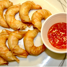 Won Ton Wrapped King Prawn with Sweet & Chilli Dip